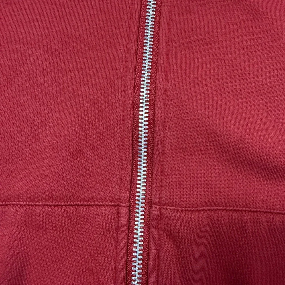 True Religion Mens S Red Full Zip Hoodie Horseshoe Logo Graphic Y2K
